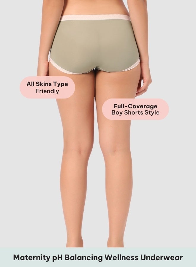 Intimate Queen Corn Bae Maternity Lacy Boy Shorts – Ultra-Soft, No Roll-Ups & Gusset Support, Full Coverage Comfort for Every Trimester - Image 4
